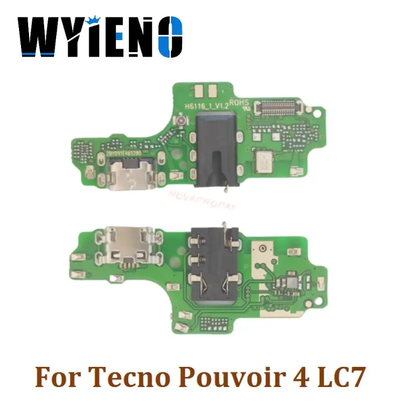 

Wyieno For Tecno Pouvoir 4 LC7 USB Dock Charging Port Plug Charger Headphone Audio Jack Microphone Flex Cable Board