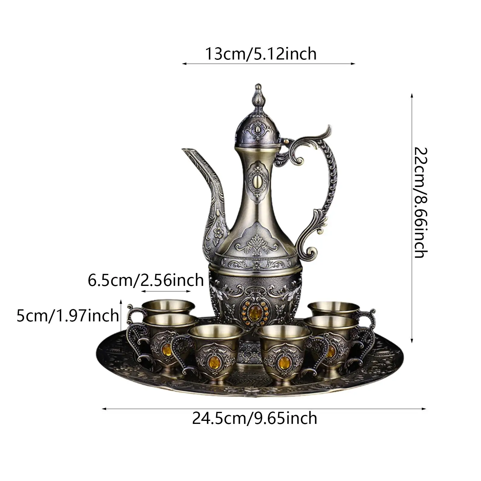 Кофейник графин и набор стаканов для обеденного стола гостиной свадьбы