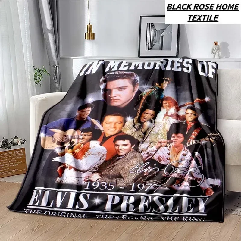 Модное искусство Ретро 3D HD принт E-Elvis-Presley Одеяло Семейная спальня Плюшевое