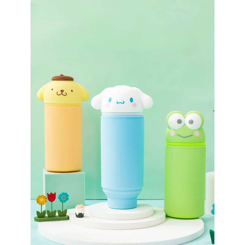 Case Cute Pom Pom Purin Stationery Kero Kero Keroppi Silicone Pencil Case Pupils