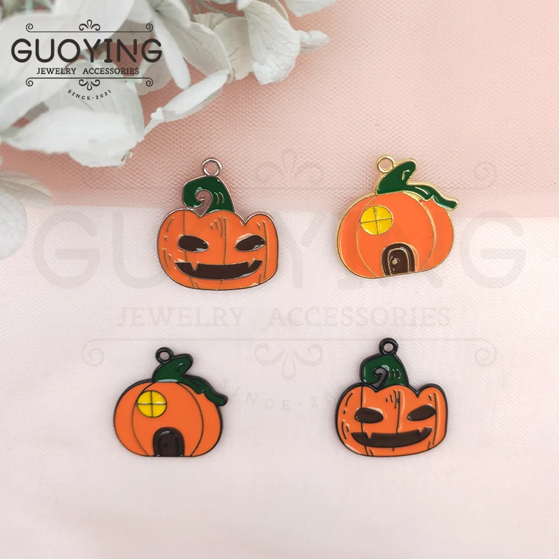 

10pcs Alloy Halloween Charm Cartoon Pumpkin Pendant Earrings DIY Keychain Bracelet Necklace Charm Earring Charms