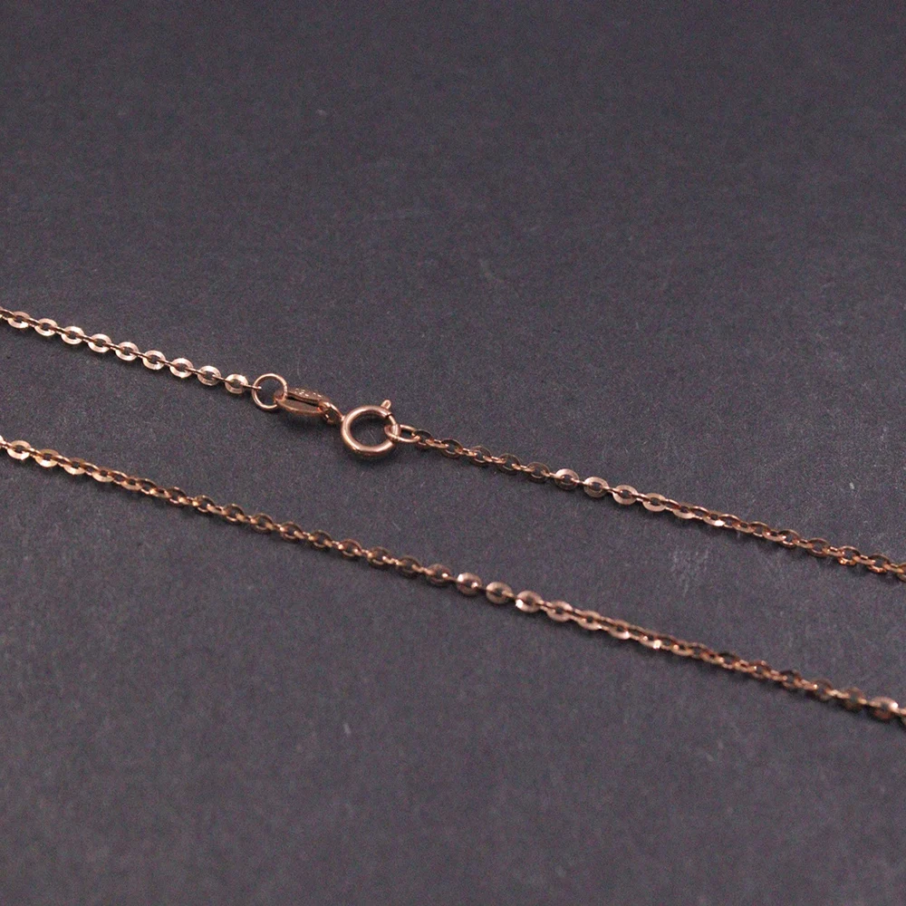 Аутентичное женское ожерелье из настоящего твердого розового золота 18 карат 1 5