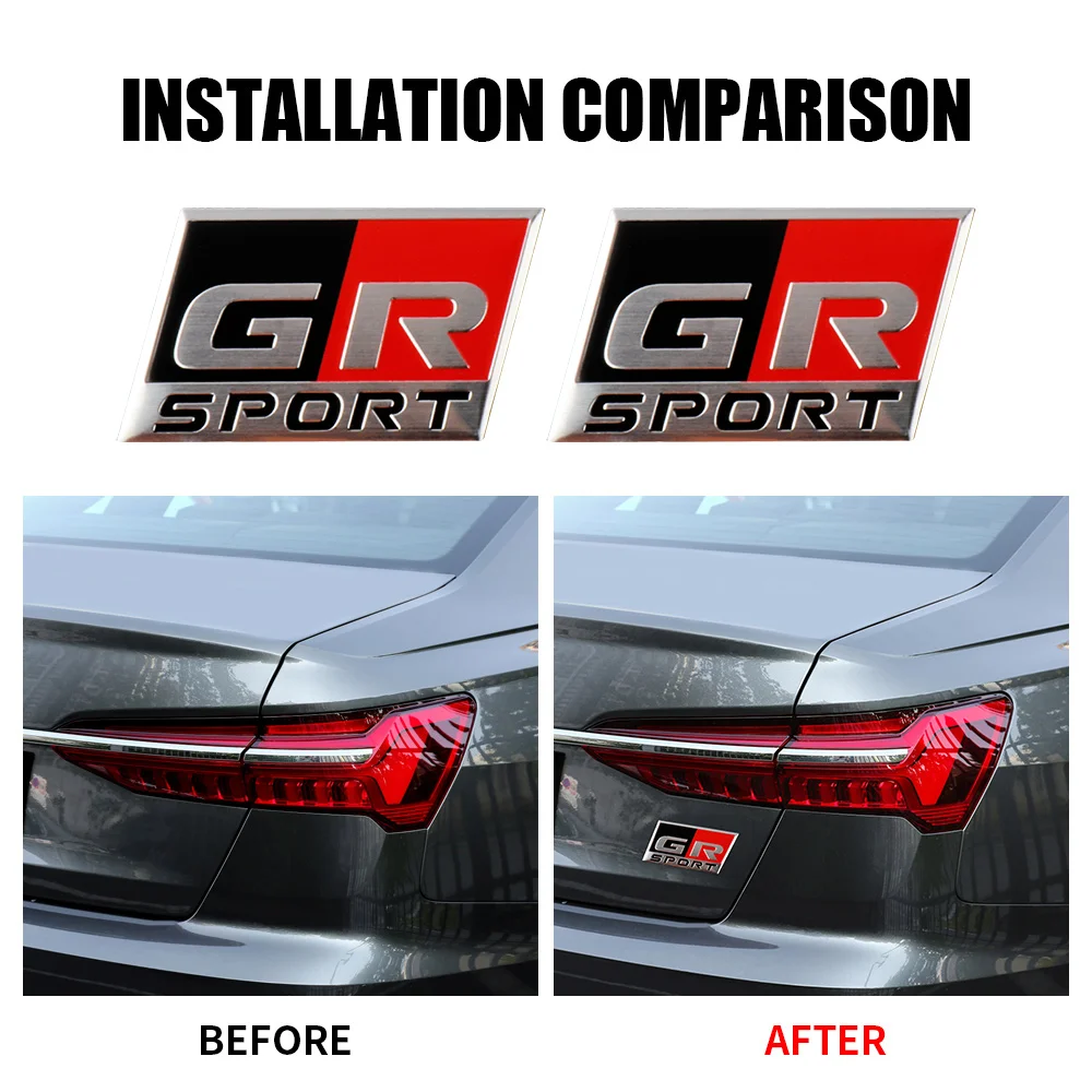 3D GR Спорт газу гонки эмблема значок кузов автомобиля багажник Декор алюминиевая