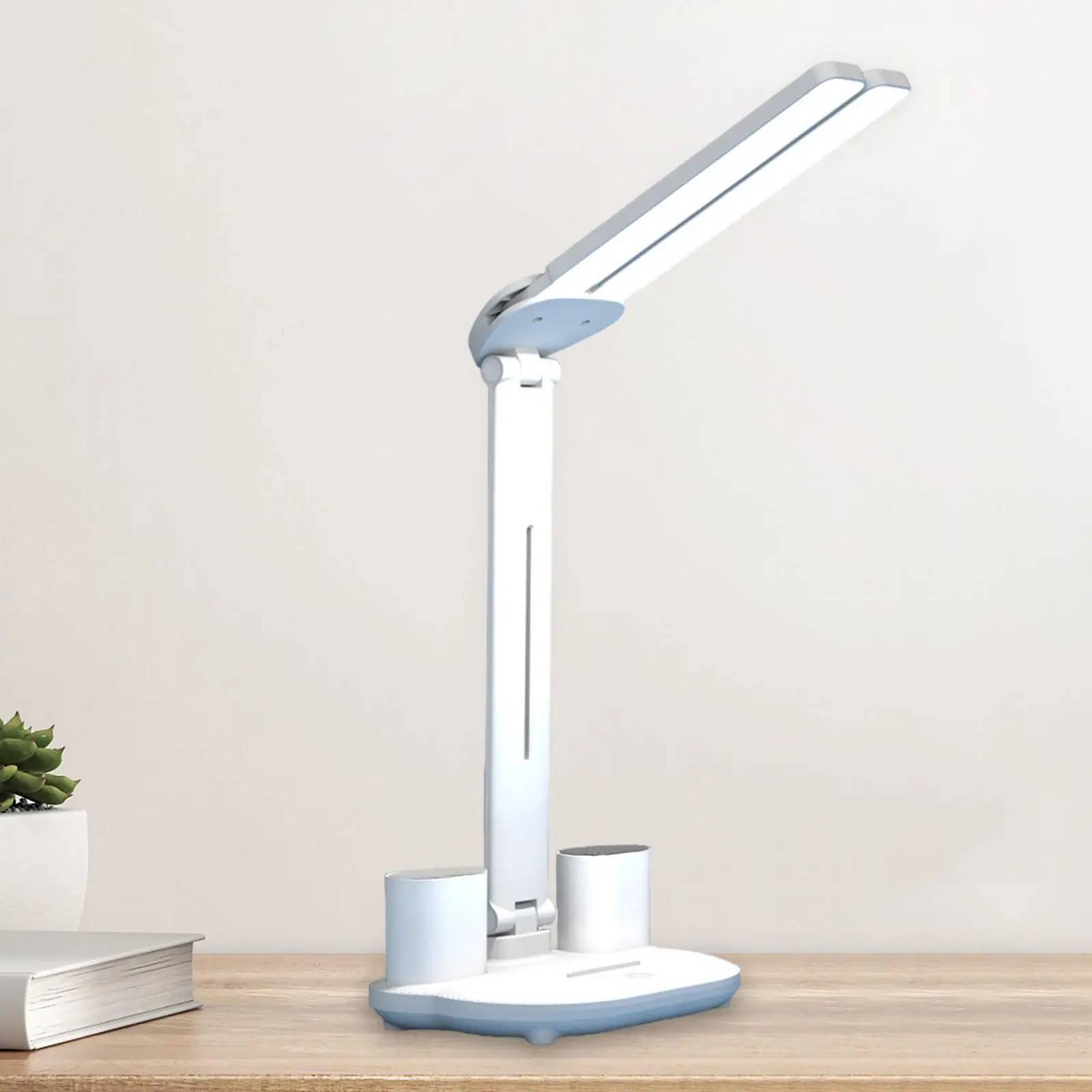 Складная Настольная лампа с держателем для ручек регулируемый перезаряжаемый