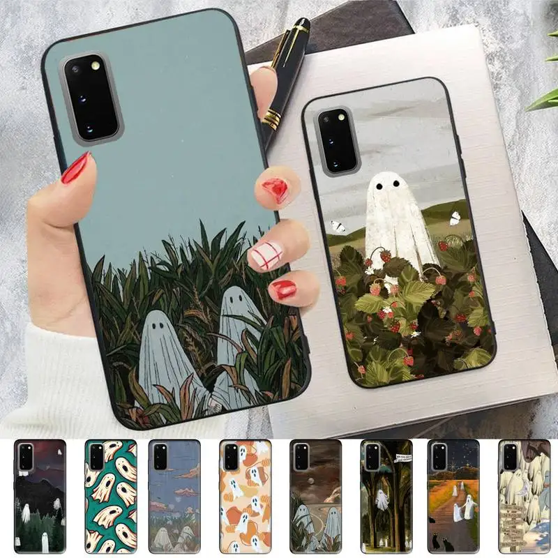 

Cute Ghost Phone Case For Samsung S 9 10 20 21 22 23 30 23plus lite Ultra FE S10lite Fundas