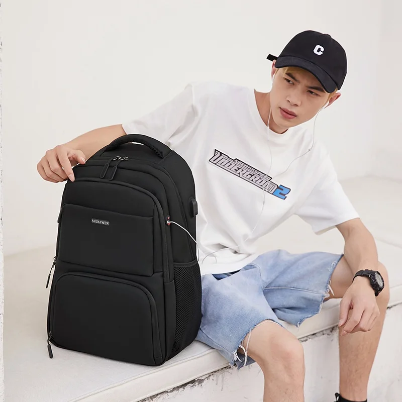 Junior High School Students Simple Backpacks Men Women Business Commuting Leisure Schoolbags High-capacity Computer Backpack Hot