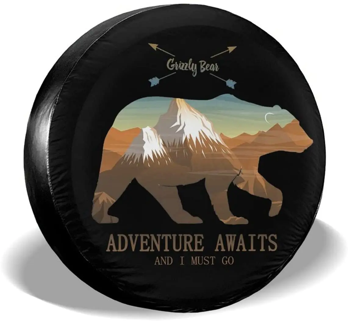 

15-дюймовый чехол для запасных шин Bear, защищает горные колеса, подходит для джипов, прицепов, домов на колесах, внедорожников, грузовиков и мн...