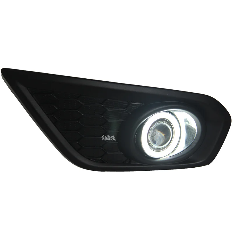 

DRL daytime running light COB angel eye, projector lens fog lamp with cover for volvo c30, 2 pcs