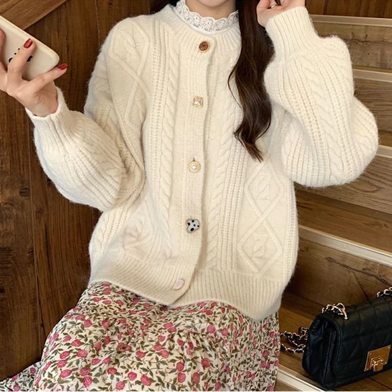 

4 цвета, женская одежда с длинным рукавом, осень 2022, женский длинный вязаный свитер, женский кардиган