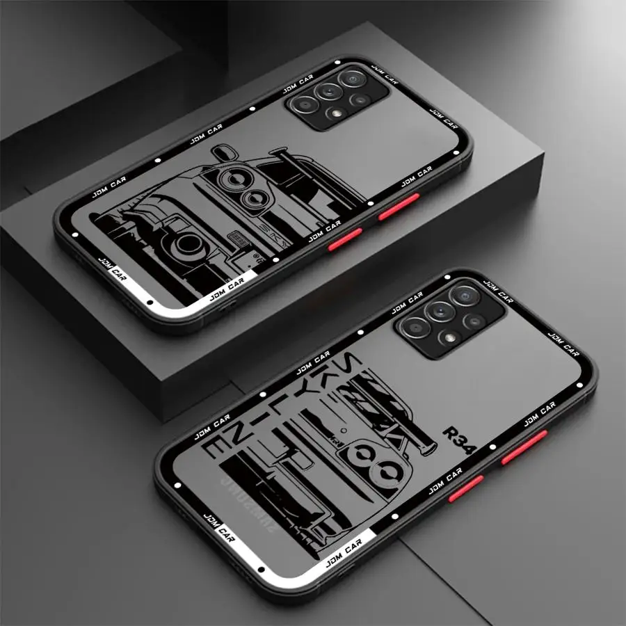 Чехол для телефона JDM Dream Car Samsung Galaxy A32 A13 A72 A22 A54 A34 A73 A23 A33 A14 A24 A53 A52 5G 4G Роскошный