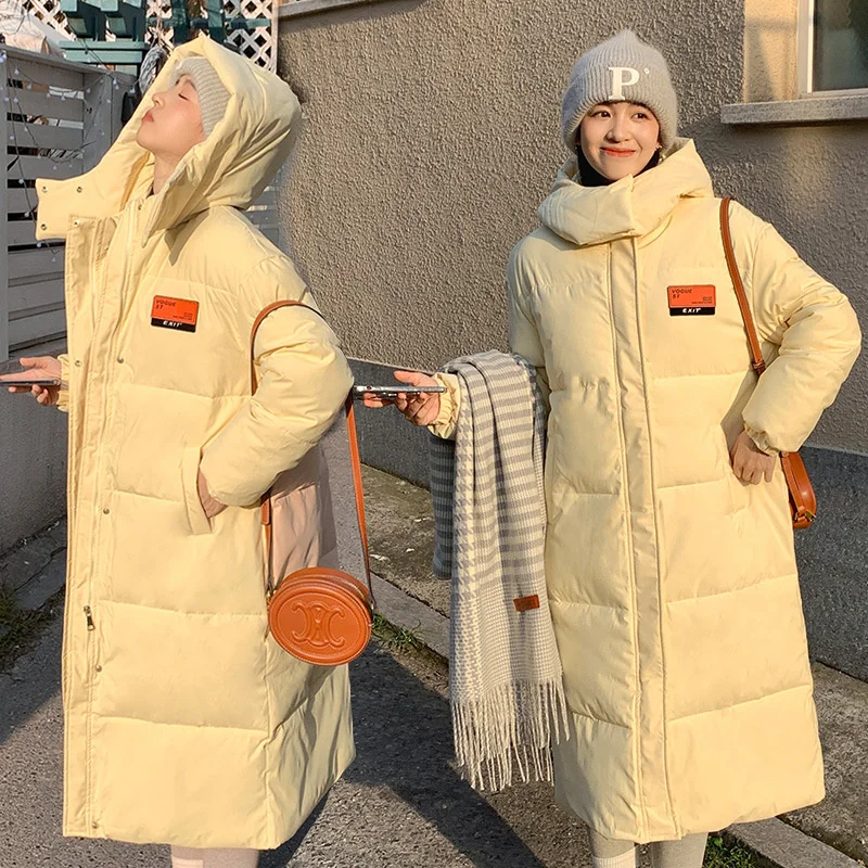New Autumn Winter Coat Jacket Women 2022 Thick Warm Casual Puffer Parkas Streetwear Harajuku Korean Long Hooded Outwear