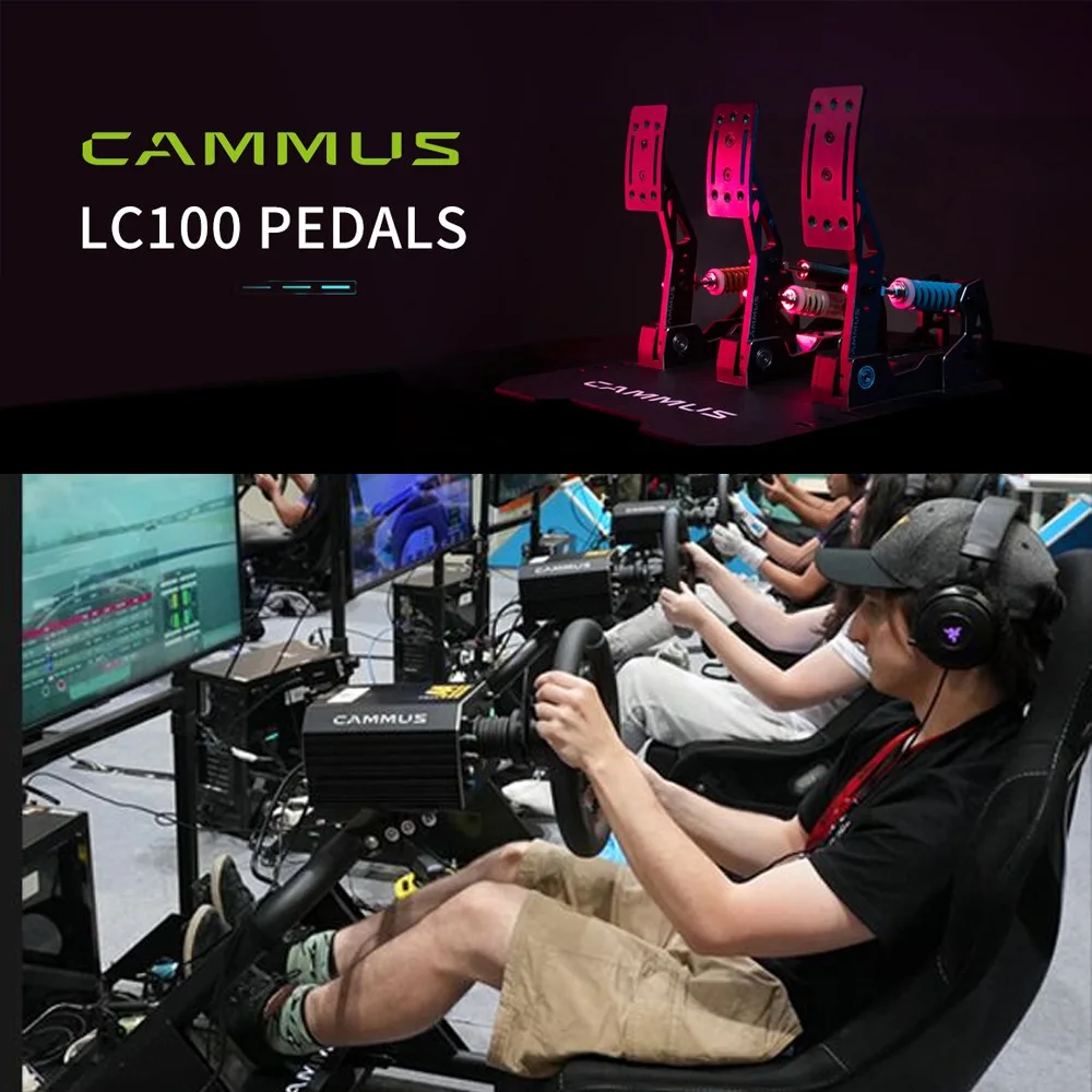 Педали с тензодатчиками CAMMUS LC100 гоночная педаль Sim 3 педали для гоночных игр на ПК