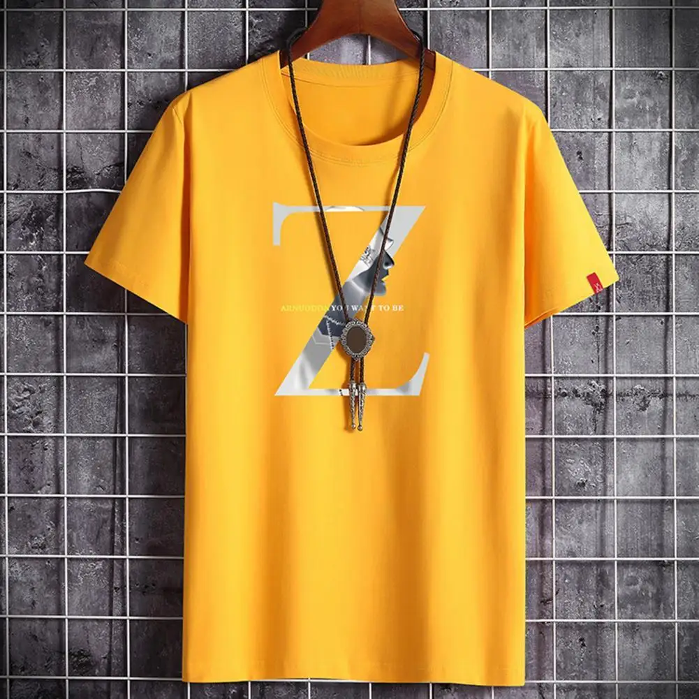 

Mens T Shirts Male Letter Print Top Summer Short Sleeve Fashion Bottoming Tops Round Neck Tee Oversized T-shirt Men Clothing