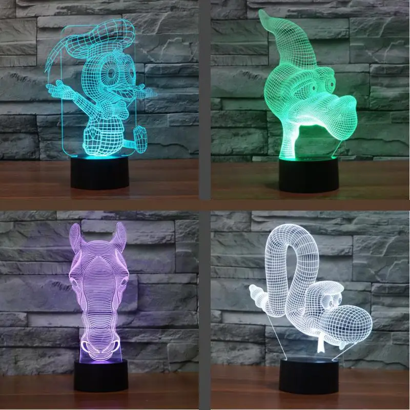 Настольная лампа Duck Horseface воздушный шар с птерозавром собака 3d ночник детская