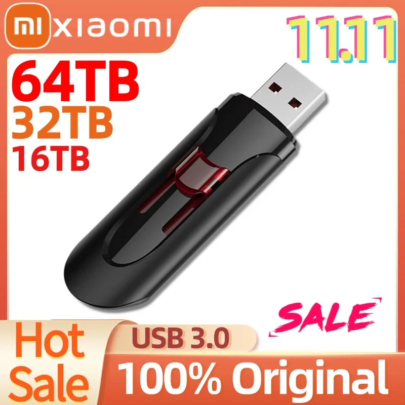 Флешка XIAOMI USB 3.0 2 ТБ 64 3. 0 Флэш-накопитель 32 16 8 USB-накопитель флэш-накопитель USB-диск