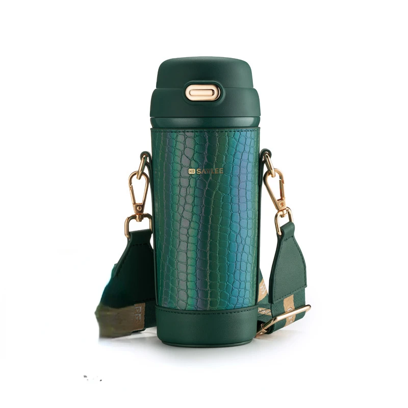 

Smart stainless steel water bottle with straw Vacuum Water Cup men Thermos Christmas Gifts Cup insulated water bottle