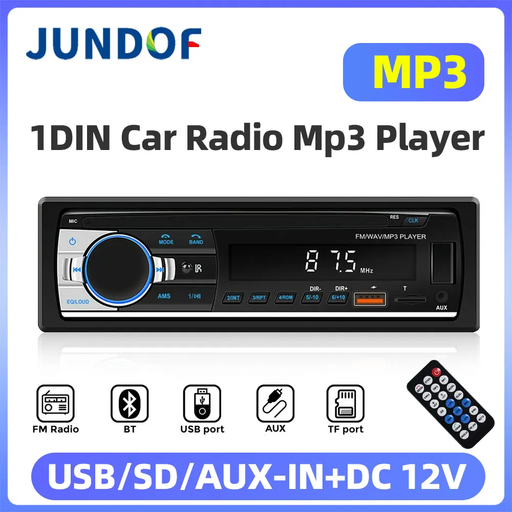 Автомагнитола 1 din стерео Мультимедийный mp3-плеер цифровой Bluetooth FM ISO Power Aux вход USB