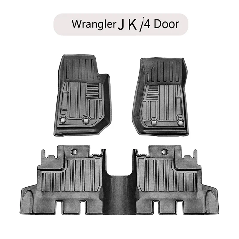 Автомобильный коврик 3D TPE LHD для Jeep Wrangler JK/JL 2007-2017 2018-2021 автомобильный ног 2 двери 4