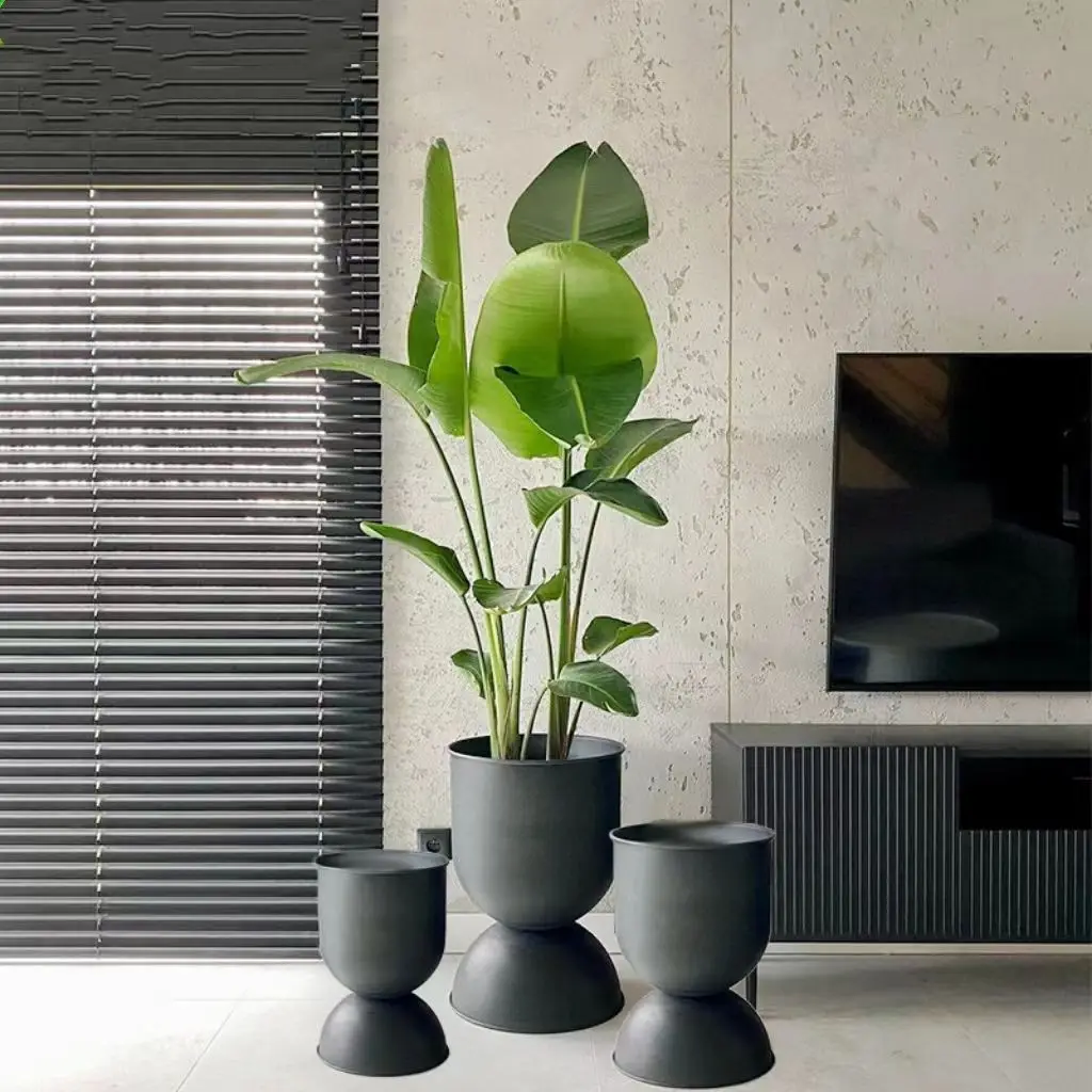 

Железный цветочный горшок в форме больших песочных часов, женский роскошный простой держатель для цветов, стеллаж для зеленых растений, наборы для гостиной, балкона