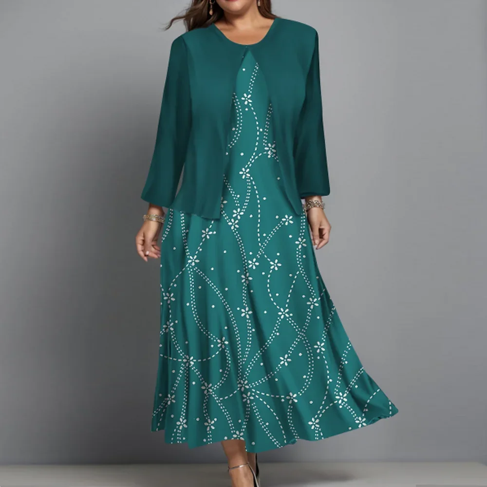 

2 Piece Sets Dresses For Women Dashiki Long Sleeve Bodycon Dress Africa Clothes Fashion Elegant Office Lady Dresses