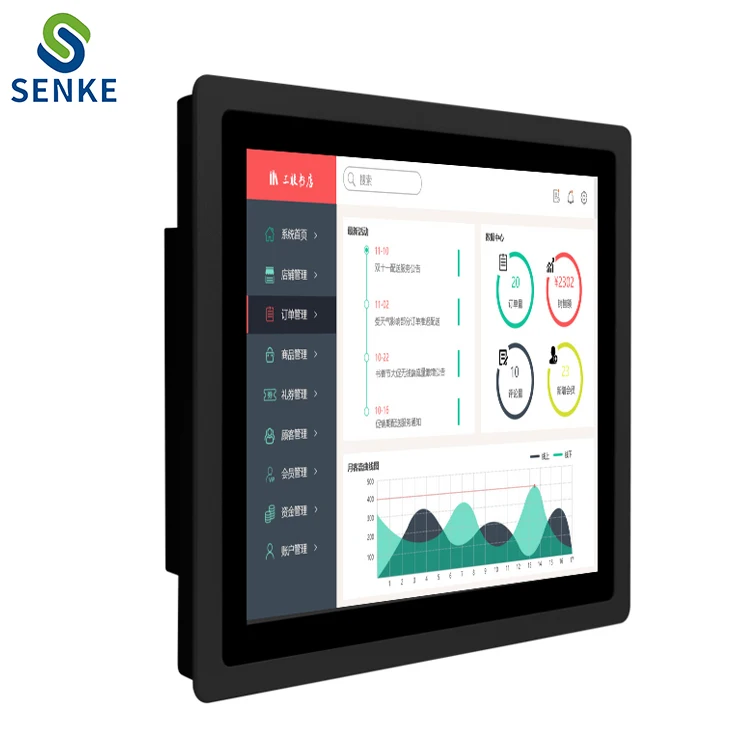 

17.2 inch IP65 core i3 i5 i7 all in one industrial fanless mini PC multi-touch panel computer