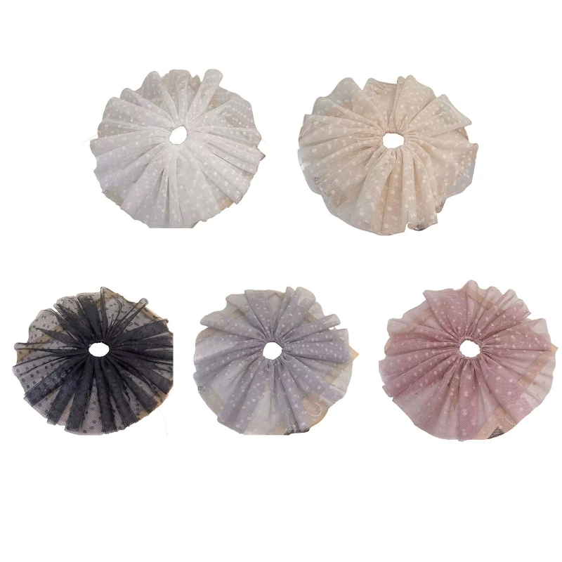 

Женские сетчатые резинки для волос HXBA, романтичная прозрачная Тюлевая кружевная резинка для волос в горошек, аксессуары для волос, резинка ...