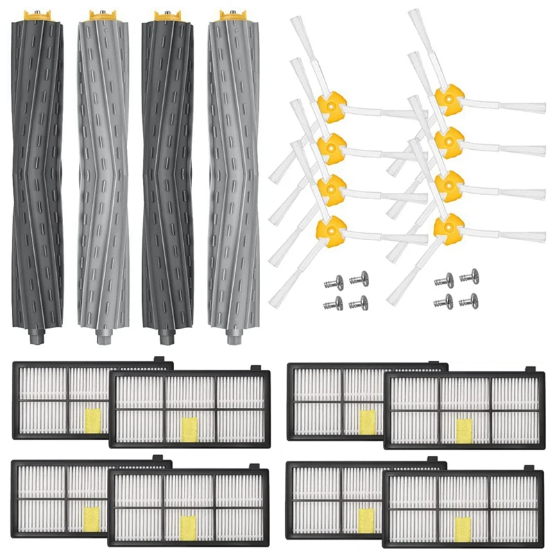 

1Set Robotic Vacuum Accessories Robot Accessories Main Brush Side Brushes HEPA Filters For Irobot Roomba 800 Series 870 871