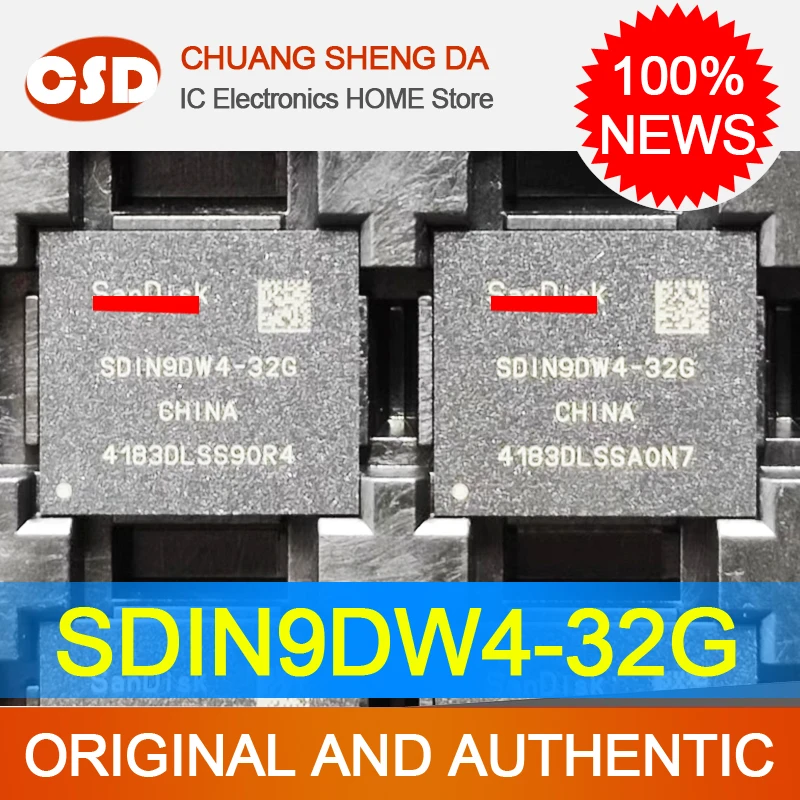 

SDIN9DW4-32G Flash Memory Chip EMMC 153ball Empty Data BGA sdin9dw4 32g 100% New Original Free Shipping Consumer Electronics