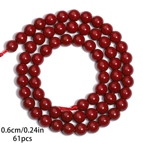 Натуральные бусины киновари TTUIJI 4-12 мм