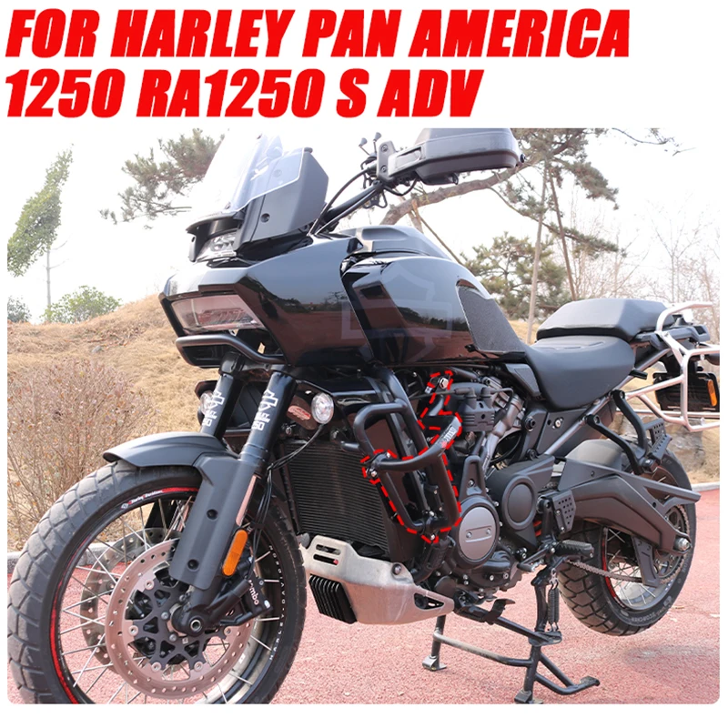 

For Harley PAN AMERICA 1250 RA1250 S ADV 2020 2021 2022 Motorcycle Highway Engine Guard Crash Bars Bumper Stunt Cage Protector