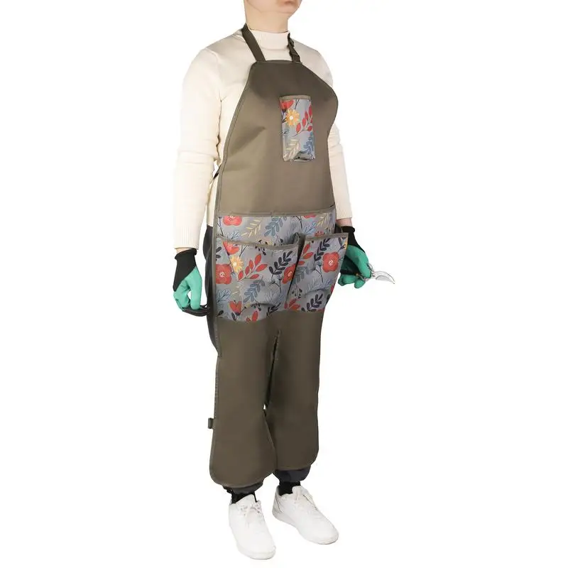 

Gardening Work Apron Tool Apron Adjustable Work Apron Artist Apron Multiple Pockets Leggings Apron Oxford Cloth Dirt Prevention