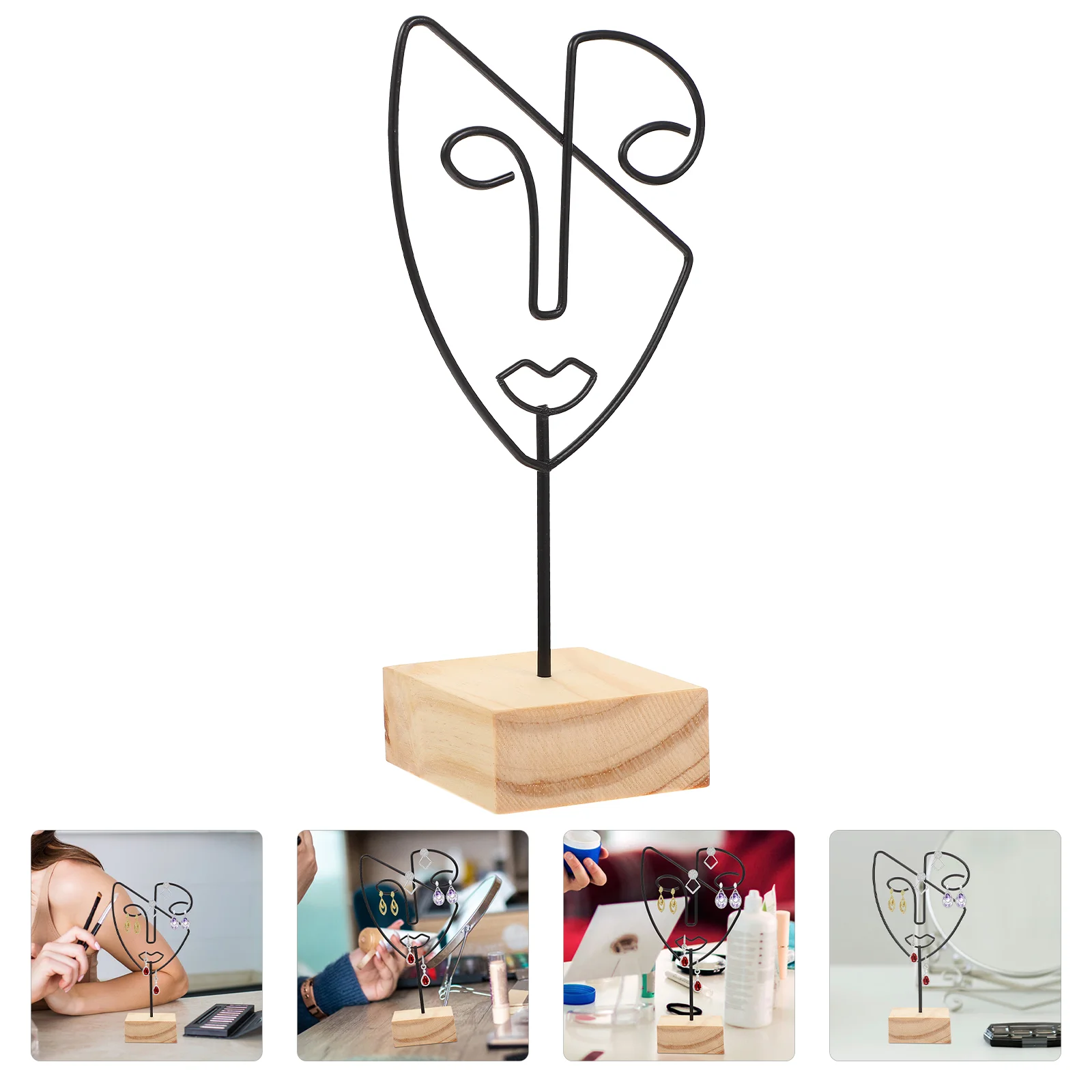 

Подставка для ювелирных изделий, демонстрационная стойка, металлический органайзер, держатель, Подвесные серьги, ожерелье, серьги, статуя, ...