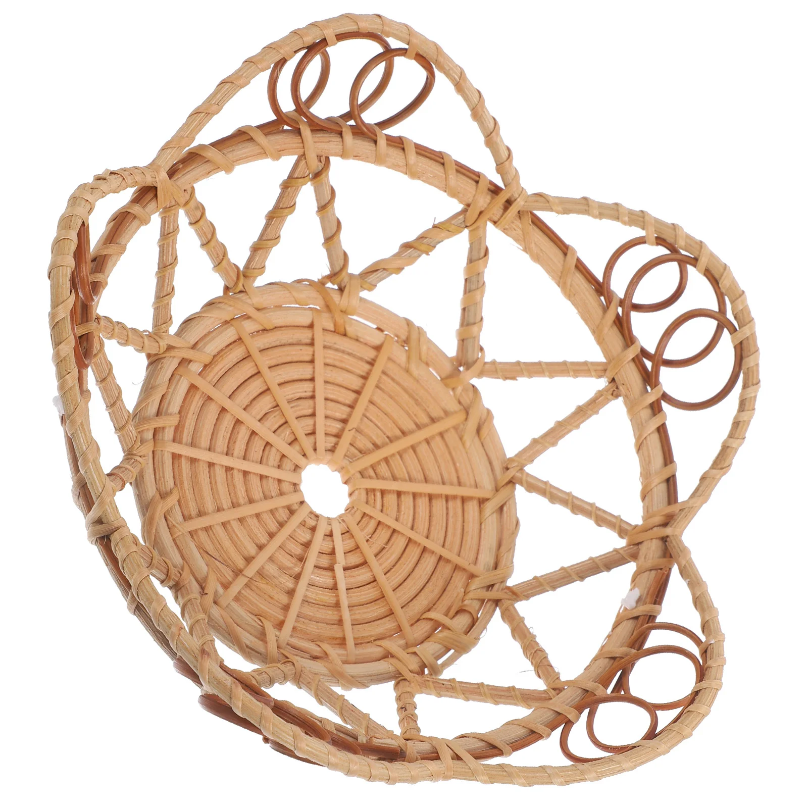 

Pallet Hollow Plate Woven Decorative Display Tray Coaster Rattan Basket for Home Tabletop Bread Fruit Serving Storage