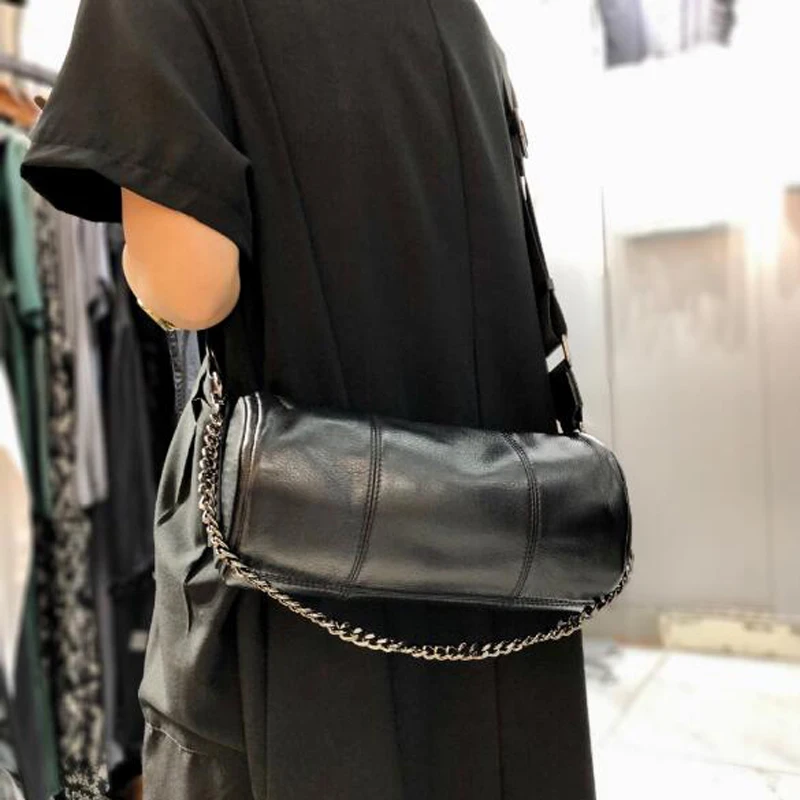 

Дизайнерская сумка-мессенджер из натуральной кожи, роскошные дамские сумочки с двумя ремешками на ремне через плечо