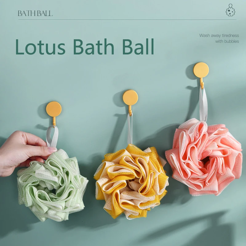 

New Foaming Soft Exfoliating Cleaning Baths Towel Bathroom Large Bath Ball Cute Flower Mesh Dense And Not Scattered Rubbing Bath