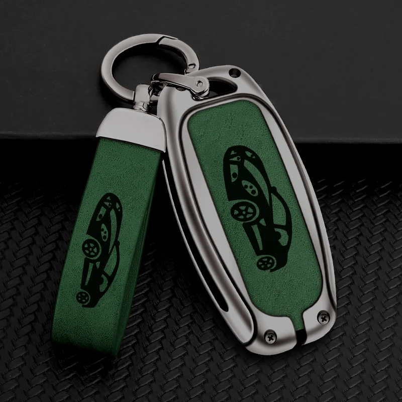 

Alloy+Leather Car Keycase Cover For Nissan Qashqai X-Trail T31 T32 Juke J10 J11 Tiida Kicks Pathfinder Note Infiniti Accessories