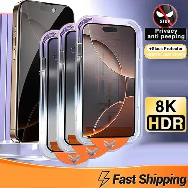Фото Защитная пленка для экрана OPPO A16K A16S A17K A18 A20 A40M A57S A58 A38 4G A59 5G, антишпионская, из закаленного стекла, с защитой от пыли, для легкой установки №1