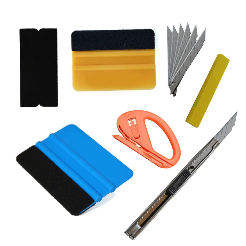 

Kit Vinyl Wrapping Tools Safety Scraper Application Installation Squeegee