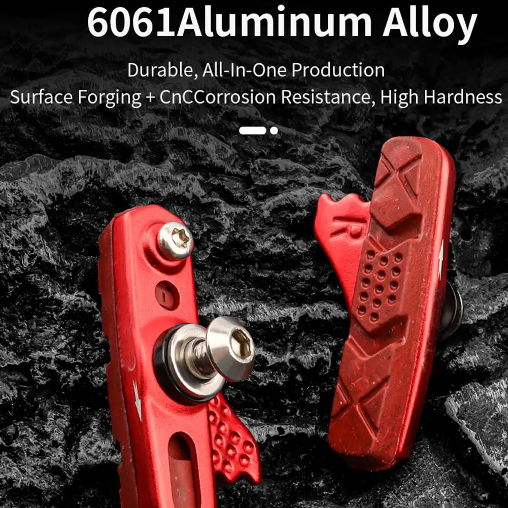 

1 Pair Bicycle Brake Pads Replacement Lightweight Wear-resistant Caliper Brake Rubber Block For Carbon Wheels