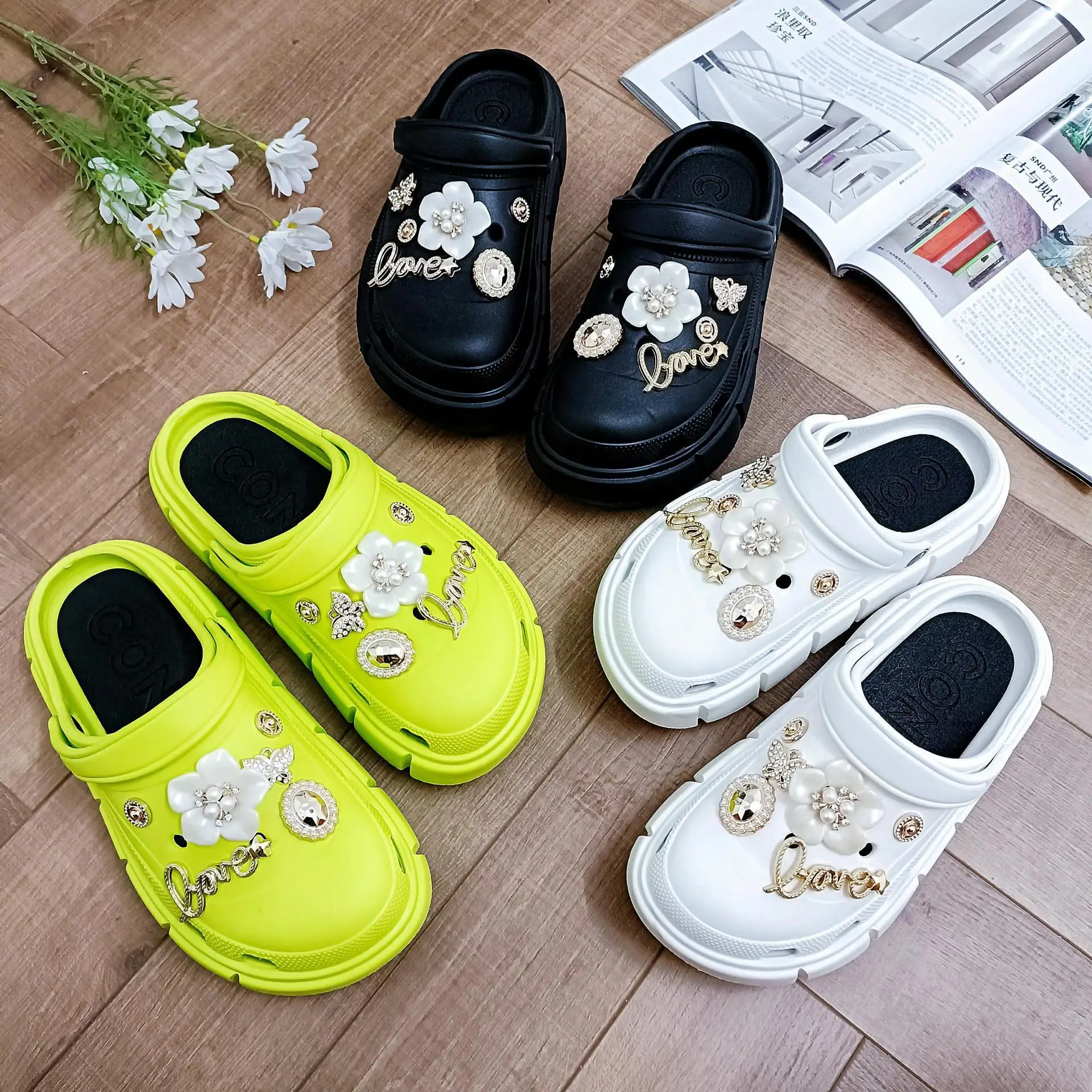 

6Cm Super High Heels Sandals Women Summer Fashion Hole Sandals