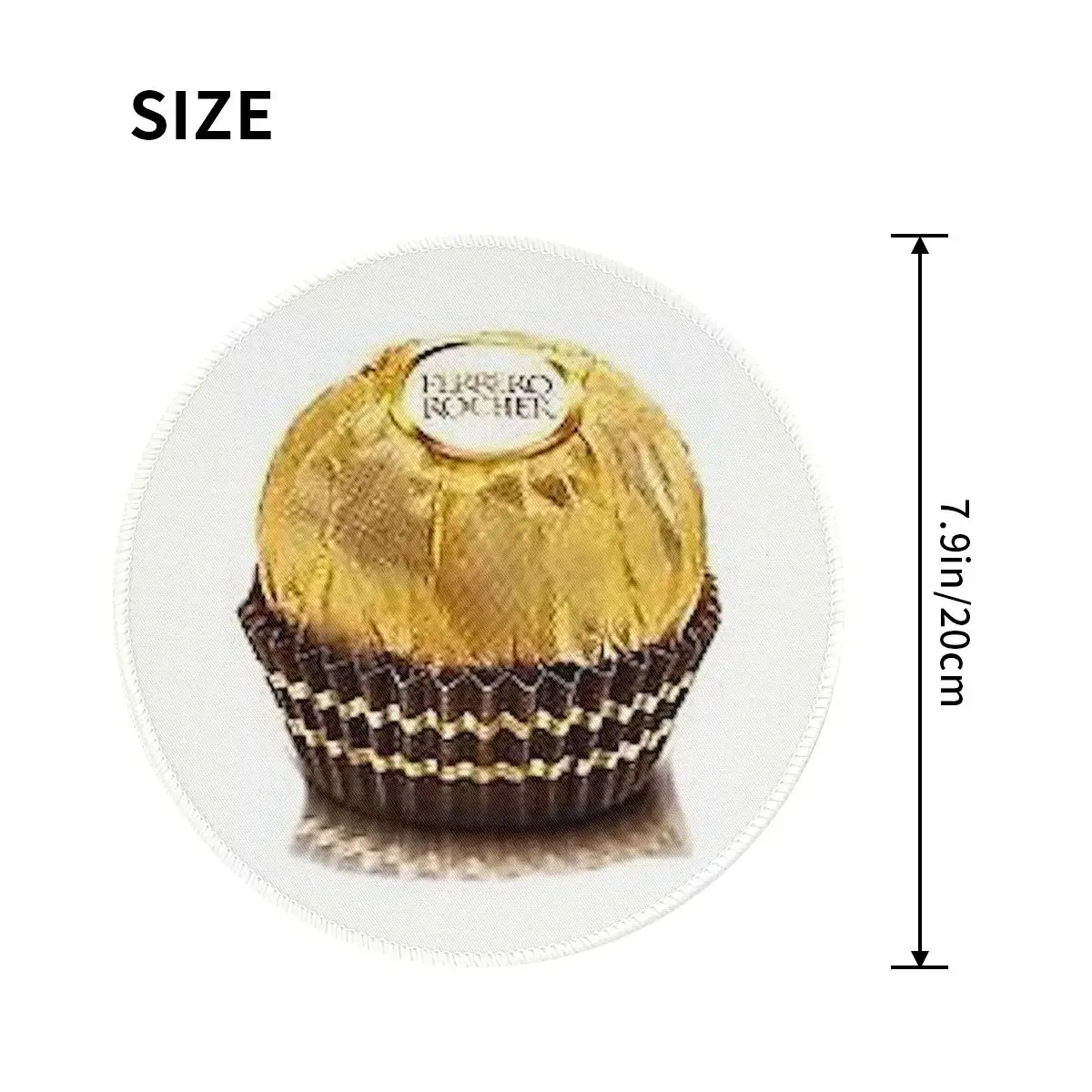 Фото Круглый коврик для мыши Ferrero Rocher, коврик для клавиатуры и мыши, коврик для геймерского ПК, коврик для офисного стола №2
