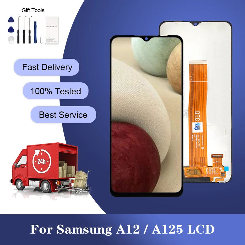 

6.5 Inch A12 Display For Samsung Galaxy A125 Lcd Touch Panel Screen Digitizer SM-A12F Assembly Free Ship With Frame Wholesale