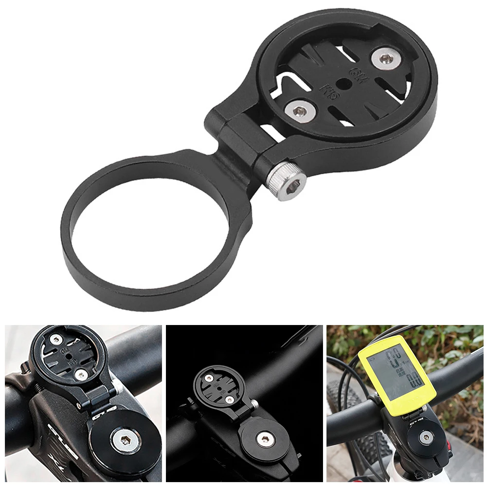 

Bike Bicycle GPS Computer Adjustable Stem Mount For Garmin Bryton Cateye Wahoo Headset Cover Durable Black Bicycle Base Accs
