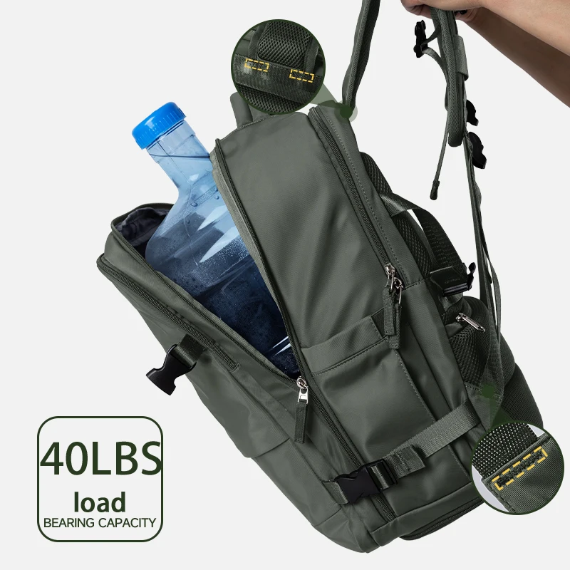 Waterproof Men Travel Backpack Airplane Luggage Boys School Bags Lightweight 17inch Notebook Large Capacity Multi-Function