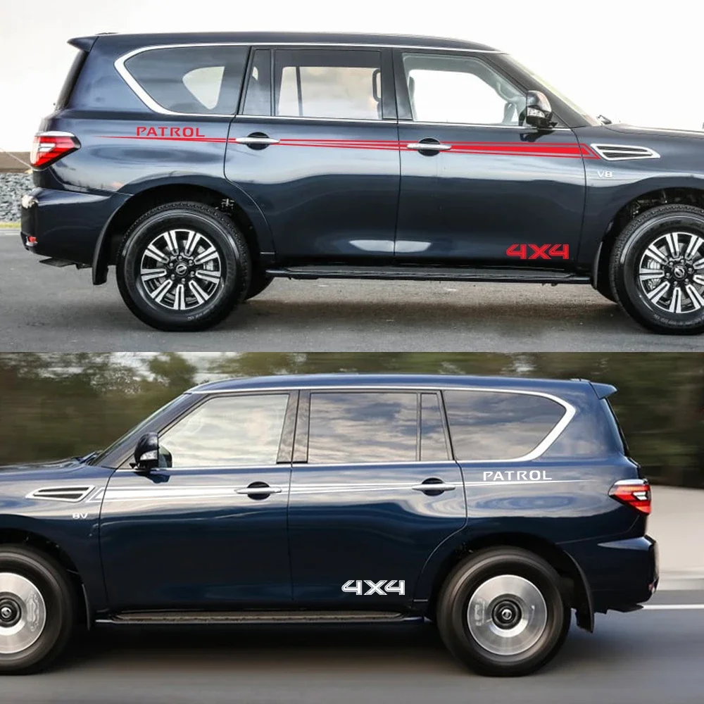 Автомобильная дверь 4x4 наклейки для Nissan патруль y61 y62 графические полосы