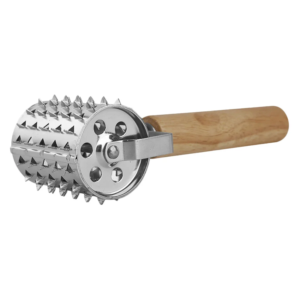 

Wooden Handle Tenderizer Roller Meat Tenderizer Stainless Steel Tenderizer for Hotel Store Shop Home
