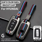 Металлический чехол для автомобильного ключа, чехол для ключей, сумка, автомобильные аксессуары для Hyundai Grand Santa Fe IX45 GENESIS EQUUS AZERA 2013 2014 2015 2016
