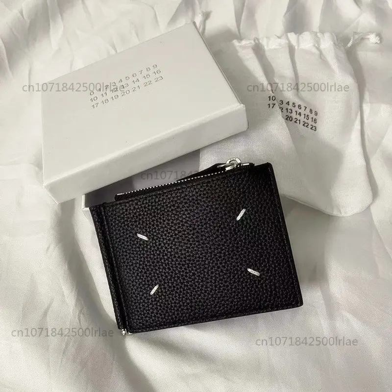 

Maison Margiela Wallets Men Women 21AS Luxury MM6 Top Layer Cowhide Card Package Simple Logo Fashion Coin Purse Zipper Business