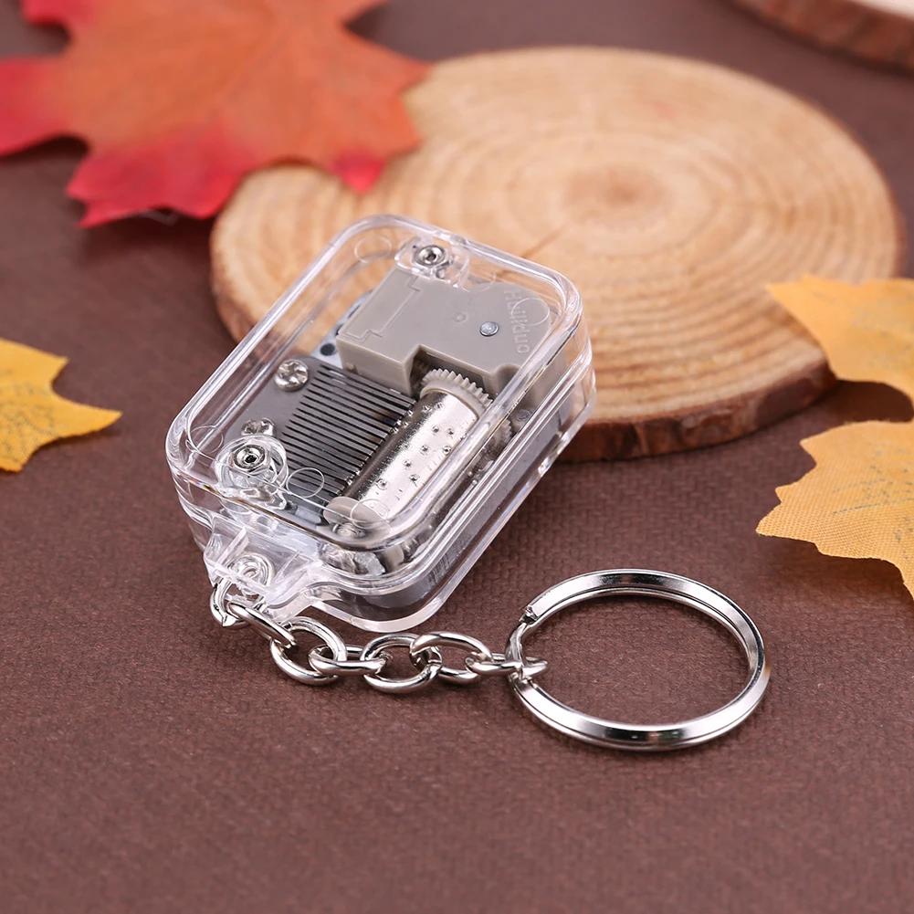 

DIY Play Set Mechanical Music Boxes Acrylic 1Pcs Kids Toys Home Decor Handy Crank Music Box for Home Table Decor