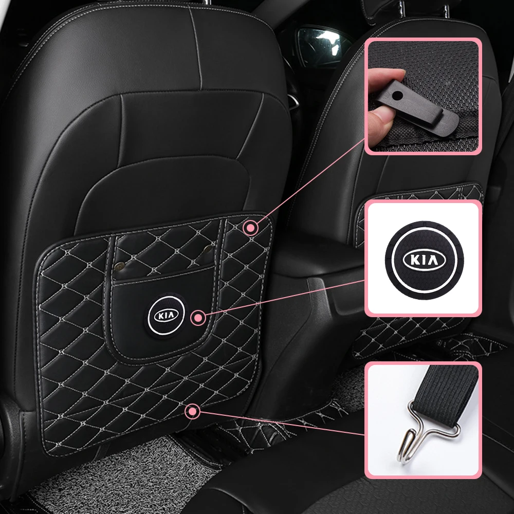 

1PCS Car Anti-Kick Pad Seat Back Cushion Anti-Dirty Pad For BMW E46 KIA Sportage Ceed Rio 3 4 Picanto Soul Forte Cadenza KX3 5 7